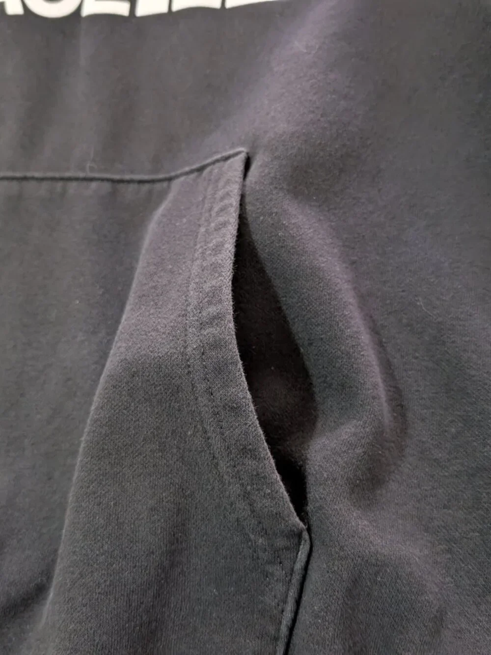 THE NORTH FACE Sweatshirt Men's L Black Graphic Hooded Pullover Kangaroo Pocket